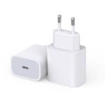 iPhone laddare för Apple 11/12/13 USB-C strömadapter 20W PD Vit