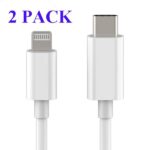 2-Pack USB-C till Lightning Kabel iPhone Snabb Laddare 2 Meter