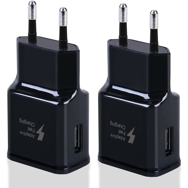 2-Pack snabb USB-laddningsadapter för Samsung iPhone Universal