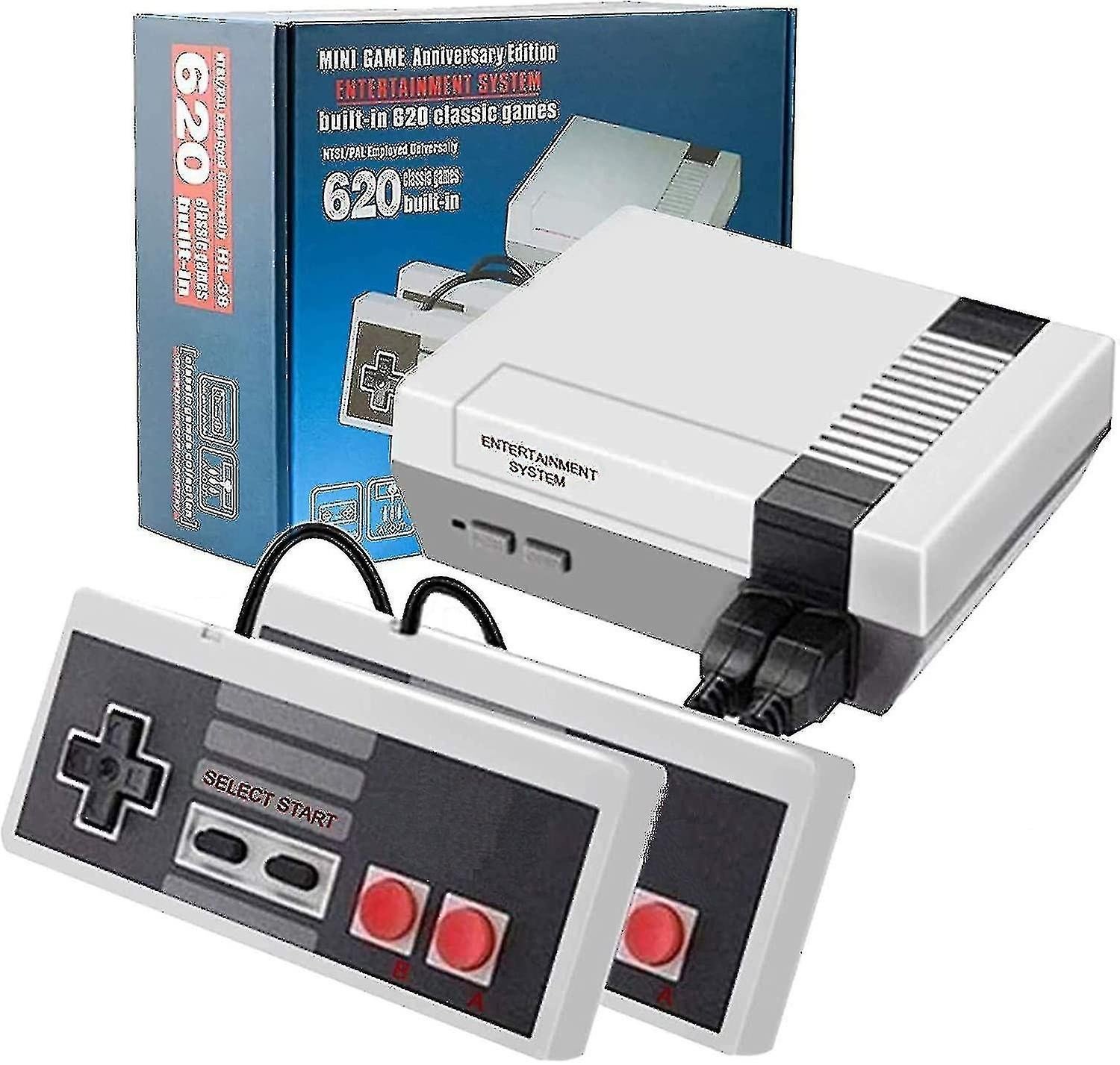 Klassisk Retro Spelkonsol med 620 Inbyggda Spel och AV-utgång