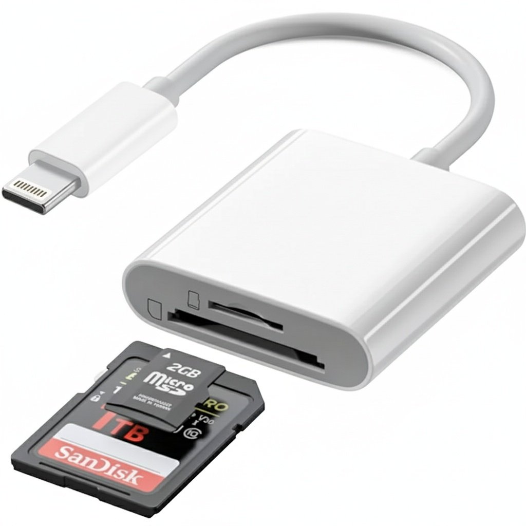 Lightning till SD/TF-kortläsare – 2-i-1 adapter för iPhone/iPad