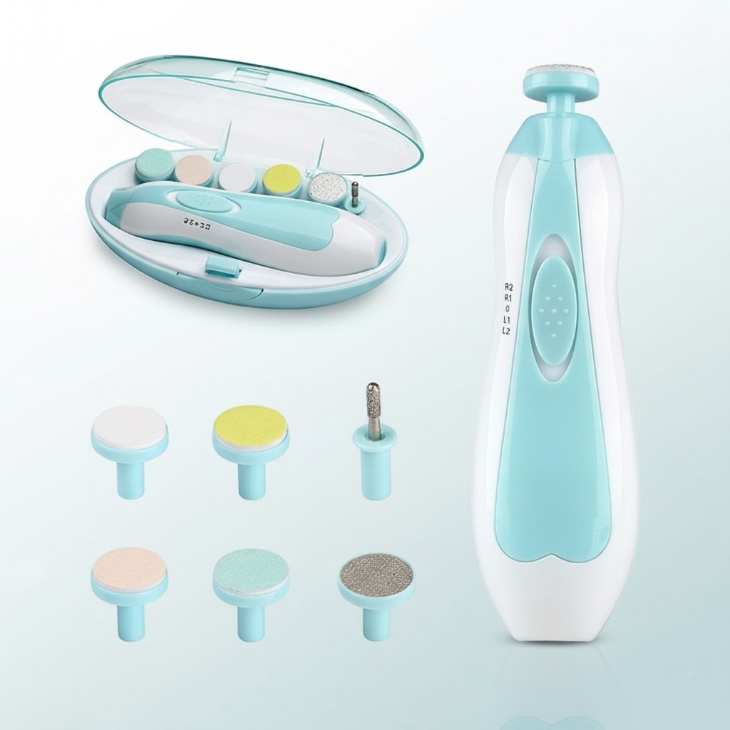 Elektrisk nagelklippare för spädbarn – säker nagelfil för barn från nyfödd till småbarnsålder.