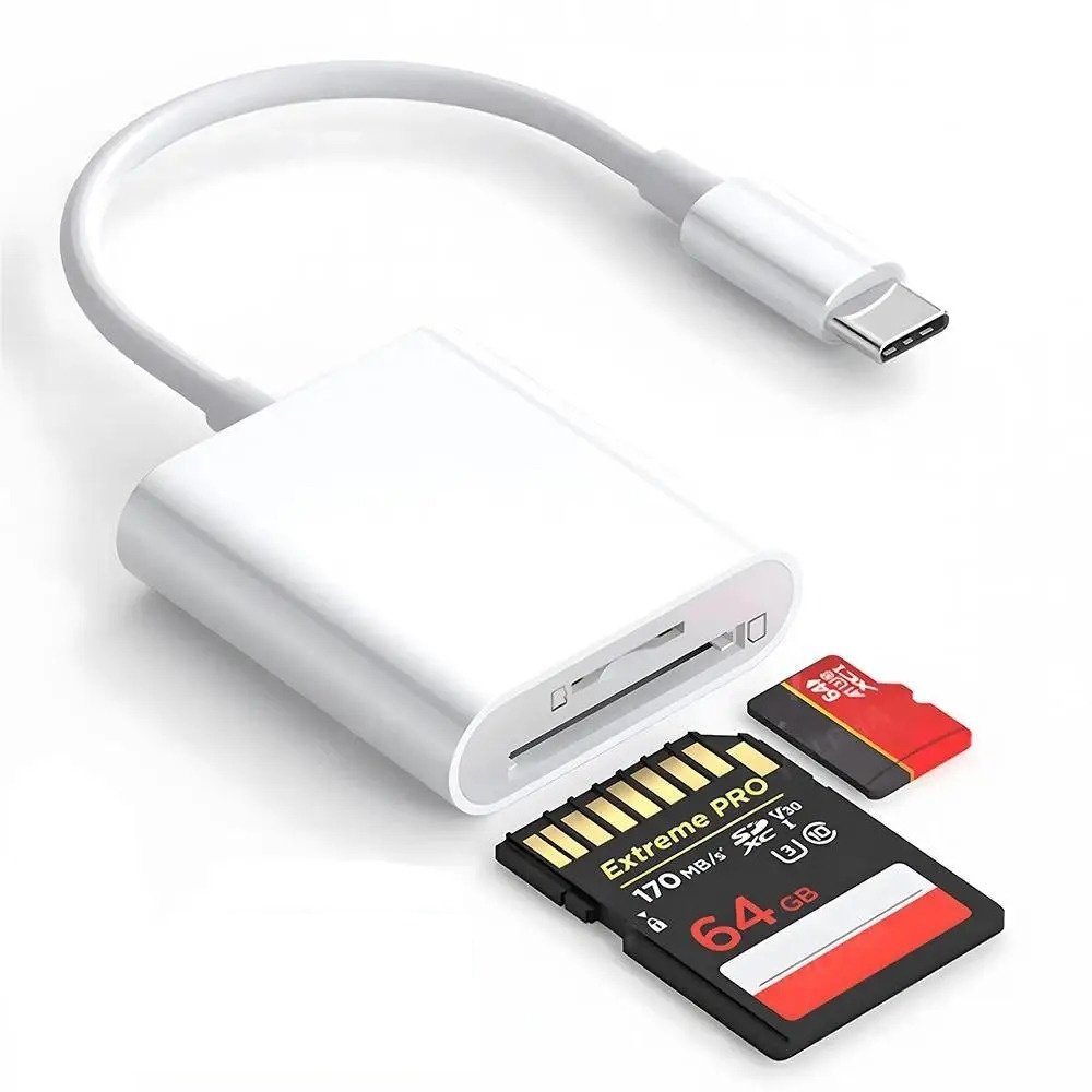 Type-C / USB-C kortläsare SD TF-minneskortadapter Flera intelligenta universella kompatibilitetskortläsare snabb dataöverföring