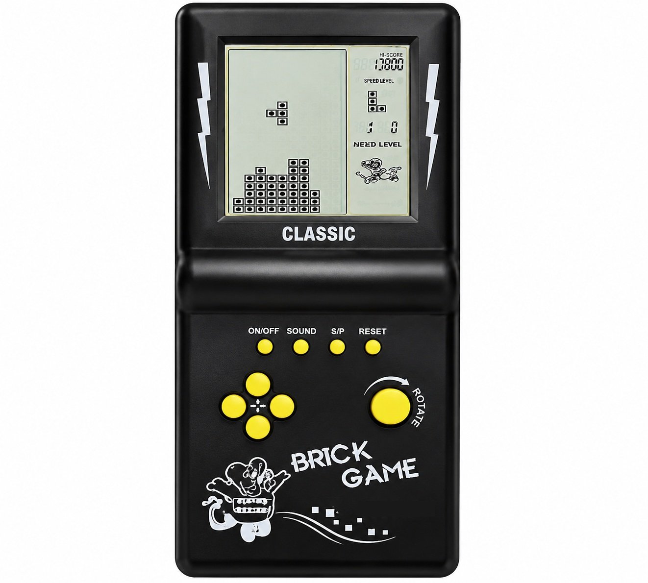 RS-100 Tetris-spelkonsol – Klassiskt blockpussel, handhållen spelkonsol för en spelare (Brick Game, Beyamis) RS-100 Tetris-spelkonsol – Klassiskt blockpussel, handhållen spelkonsol för en spelare (Brick Game, Beyamis)
