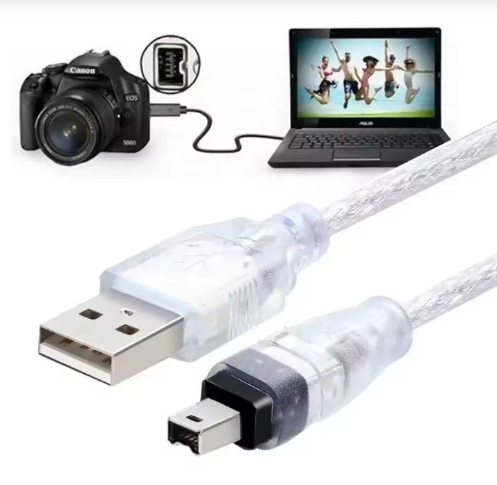 USB-datakabel för Mini DV / MiniDV / FireWire IEEE 1394 – för HDV-videokamera och PC-redigering USB-datakabel för Mini DV / MiniDV / FireWire IEEE 1394 – för HDV-videokamera och PC-redigering