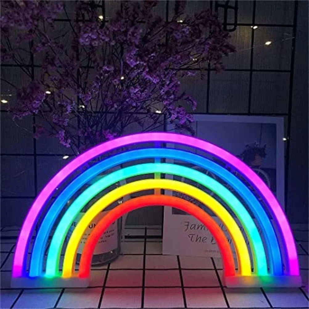 Nattlampa Neon - Regnbåge - LED-lampa - Vackra regnbågens färger