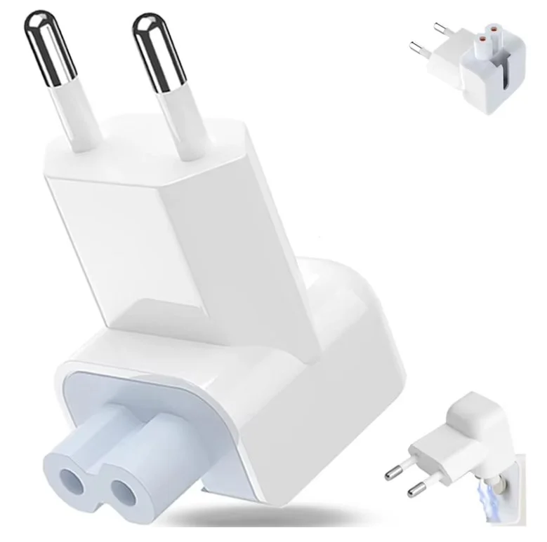 Nätadapter Europakontakt Reseladdare Omvandlare Ersättningskontakt kompatibel för iPod-iPhone-iPad-surfplattor-Macbook-nätadapter