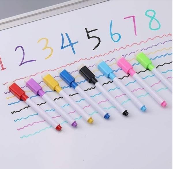 8-pack – Whiteboardpennor med sudd – Pennor