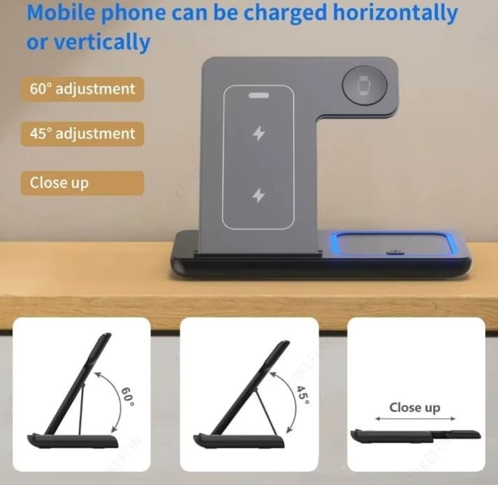 Trådlös laddningsstation 3-i-1 för-Samsung- och-Apple-produkter–Magsafe-kompatibel
