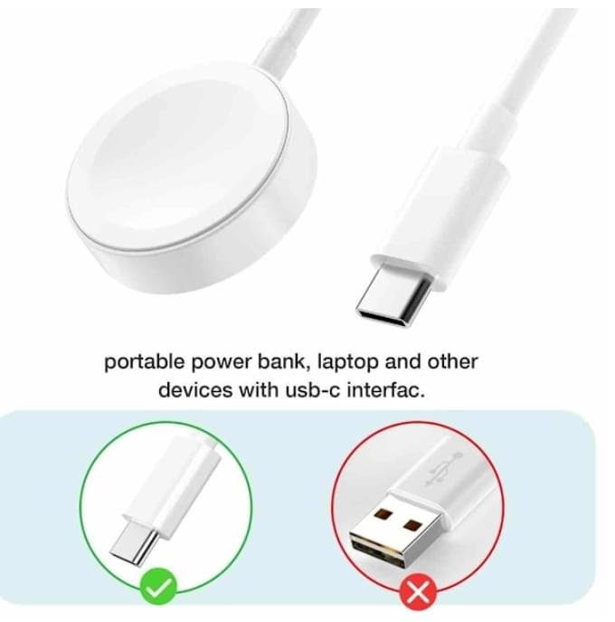 Laddkabel USB-C för-Apple-watch / iWatch 2.5W 1m vit
