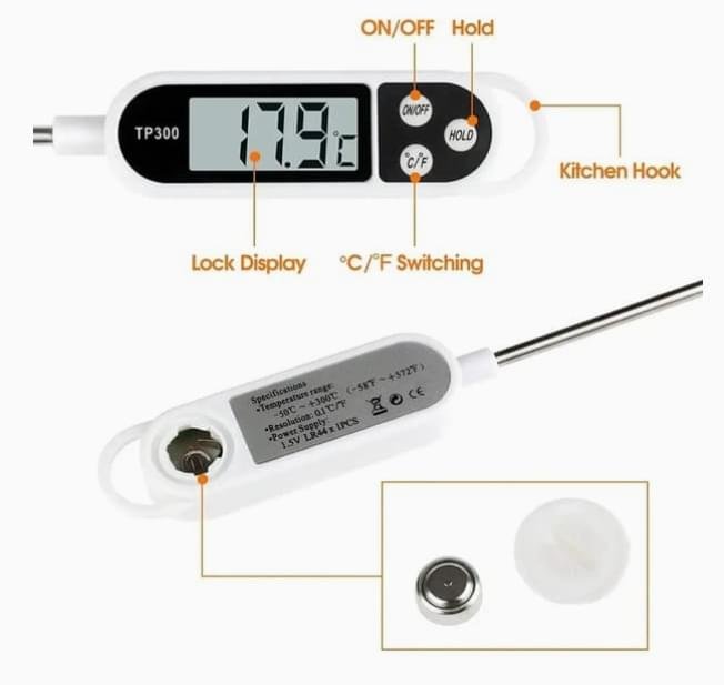 Kökstermometer med omedelbar avläsning