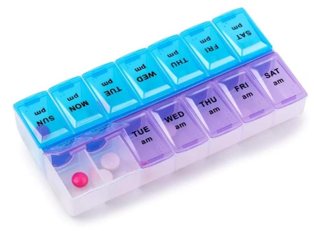 Praktisk medicinask med 14 fack – tablettask – dosett