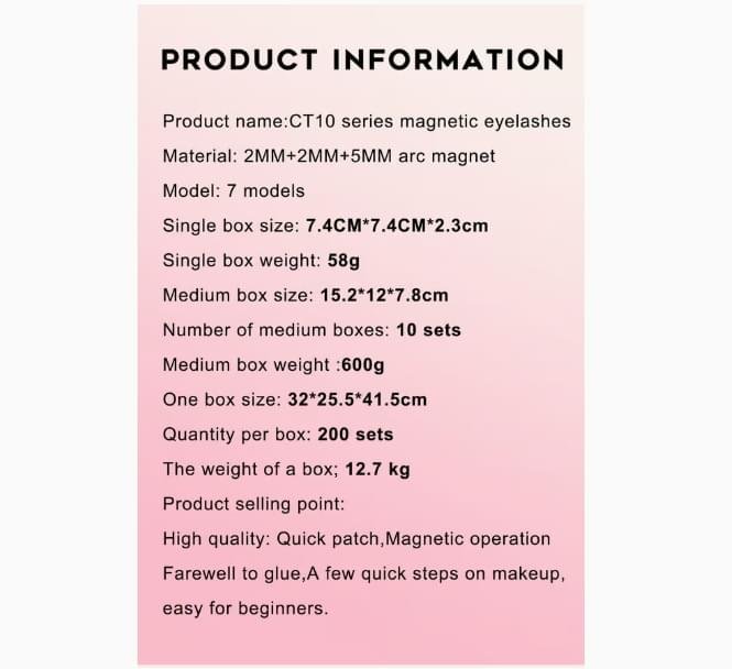 Magnetiska ögonfransar – set