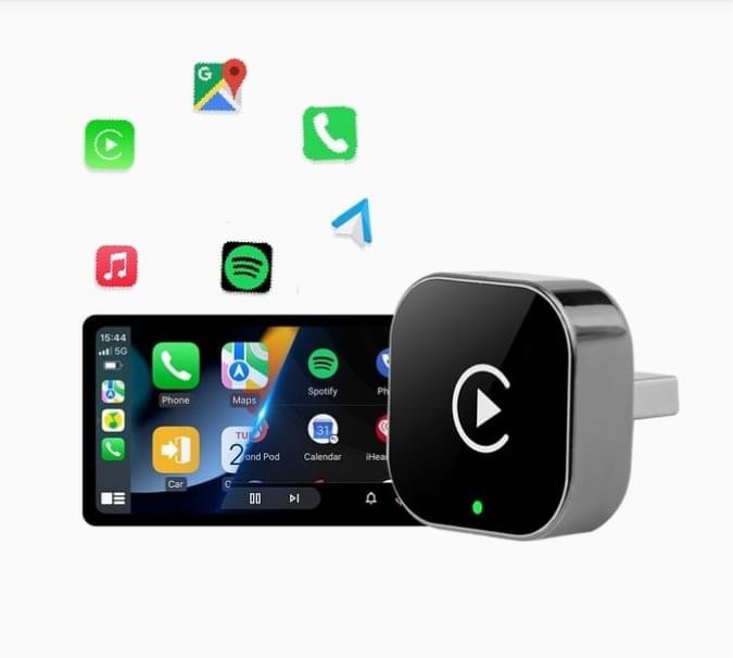 2-i-1 trådlös adapter för bilstöd – trådlös USB-dongel med Plug & Play och snabb WiFi-anslutning