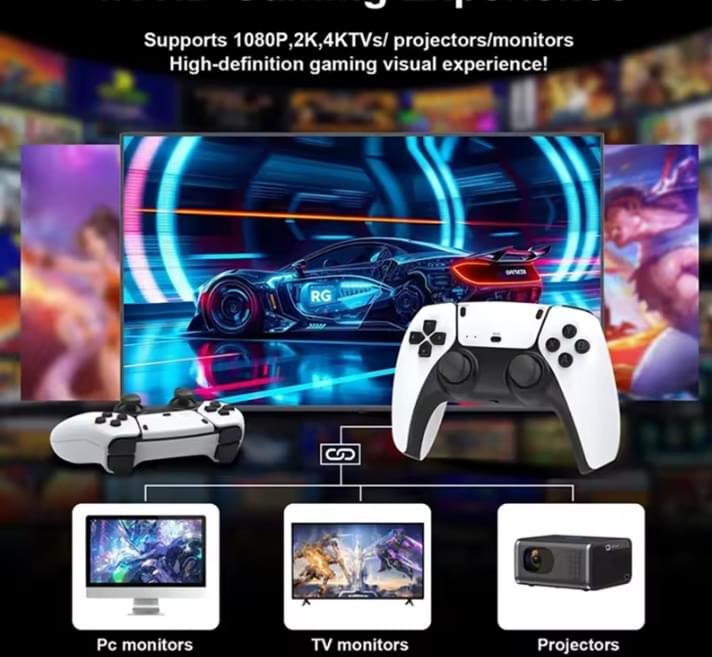 M15 Pro – Retro TV-spel med 4K-upplösning | Över 40 000 inbyggda spel för flera spelare