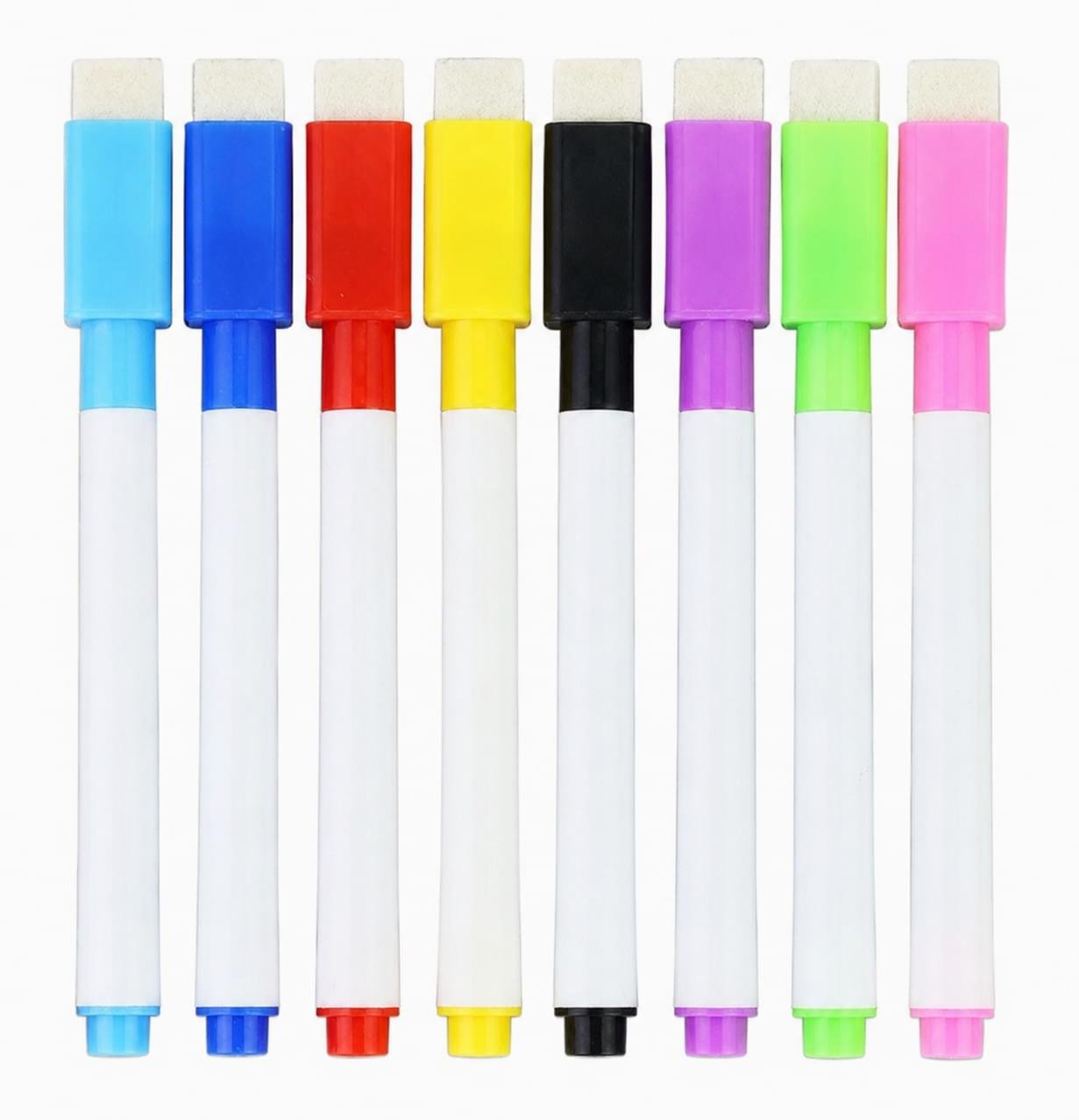 8-pack – Whiteboardpennor med sudd – Pennor