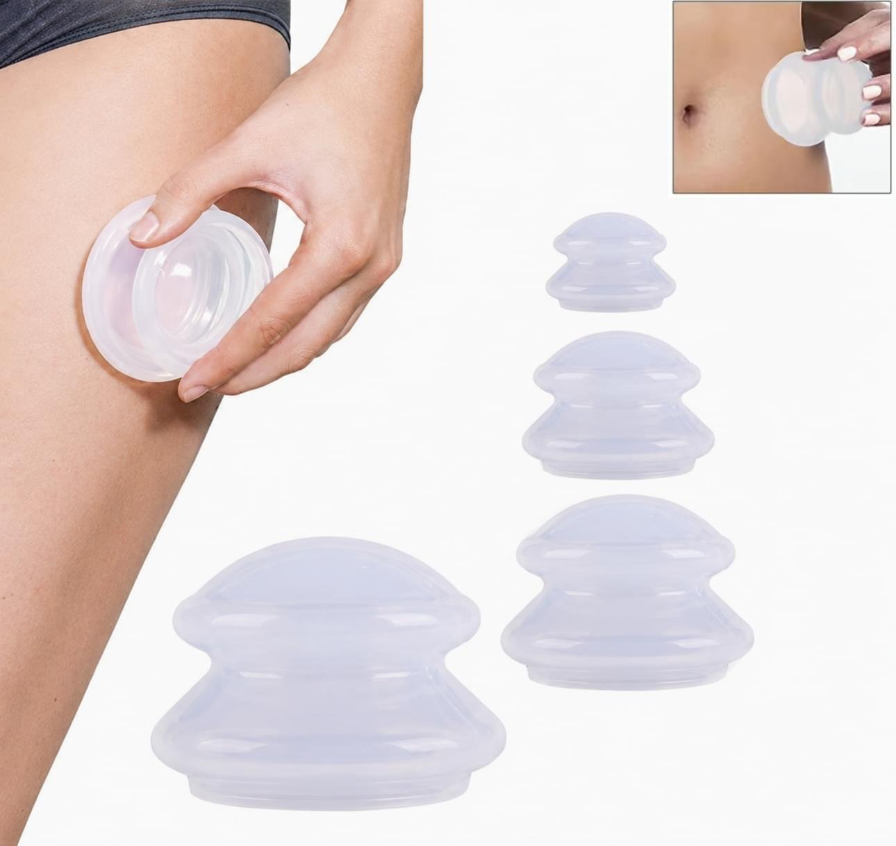 Koppningsset för helkroppsmassage – 4-pack (L–XS) Koppningsset för helkroppsmassage – 4-pack (L–XS)