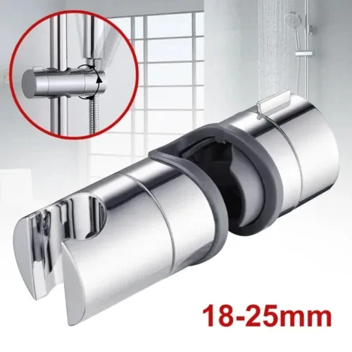 Handduschhållare för duschstång, passar diameter 18–25 mm, silverfärgad ABS