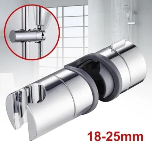 Handduschhållare för duschstång, passar diameter 18–25 mm, silverfärgad ABS Handduschhållare för duschstång, passar diameter 18–25 mm, silverfärgad ABS