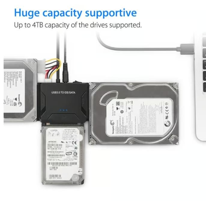USB IDE-adapter – USB 3.0 till SATA/IDE för hårddisk – Kombinationsadapter