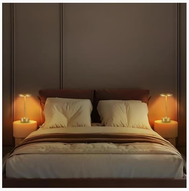 Trådlös bordslampa / skrivbordslampa – LED-lampa – USB-laddningsbar – 1-pack – Guld
