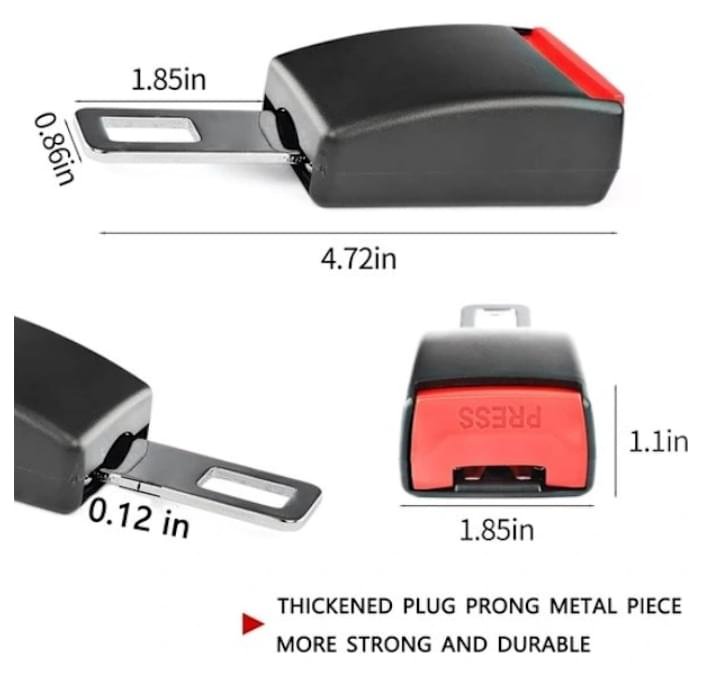 2-pack universella säkerhetsbältesförlängare för ökad säkerhet i bilen