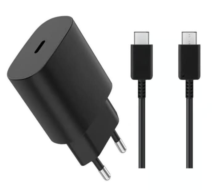 Snabbladdare till-Samsung– adapter + 2 m kabel – 25 W USB-C Snabbladdare till-Samsung– adapter + 2 m kabel – 25 W USB-C