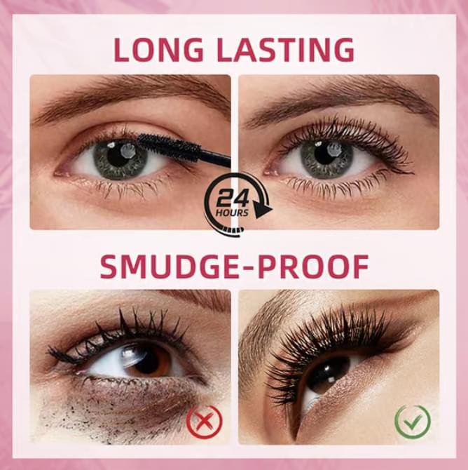 Inshape Naturlig böjande mascara – vattentät, svettsäker, långvarig och kladdfri