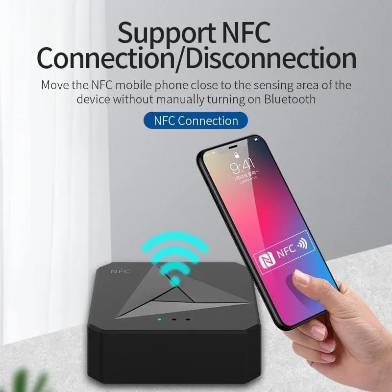 Bluetooth RCA/AUX-adapter – med NFC-sensor
