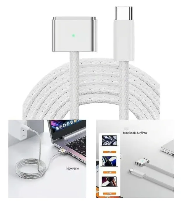 Magnetisk USB-C till Magsafe 3-laddningskabel (140 W) – magnetisk laddningskabel 2m