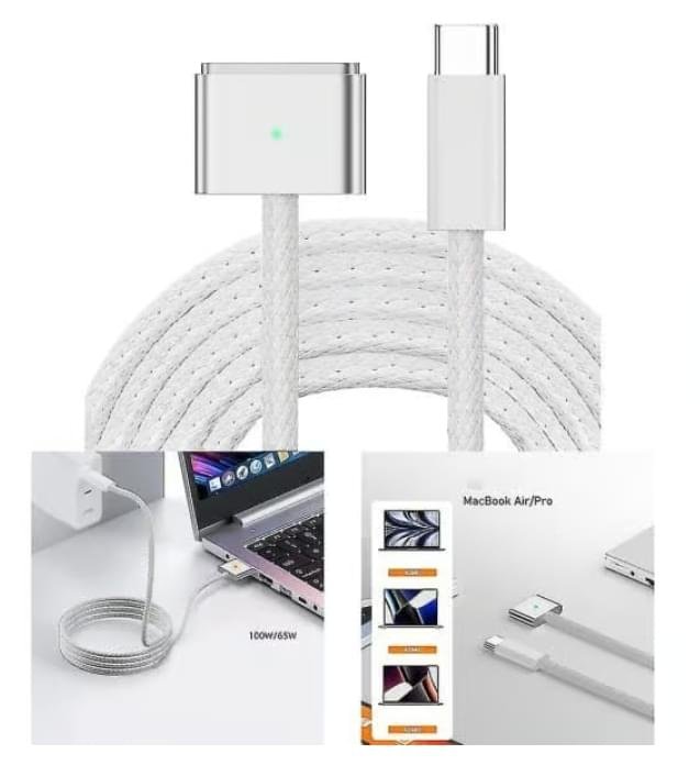 Magnetisk USB-C till Magsafe 3-laddningskabel (140 W) – magnetisk laddningskabel 2m