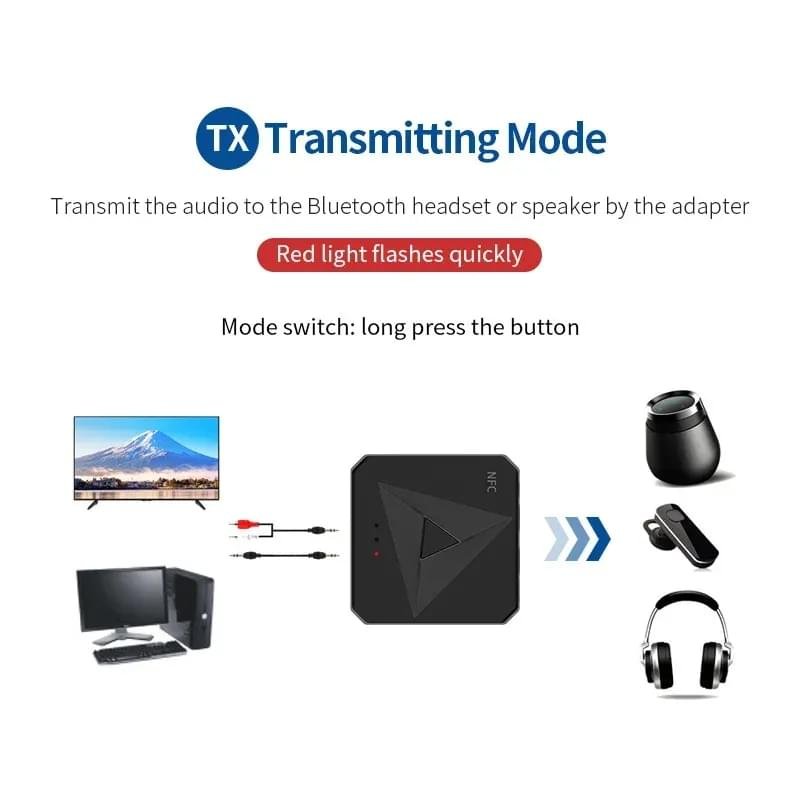 Bluetooth RCA/AUX-adapter – med NFC-sensor
