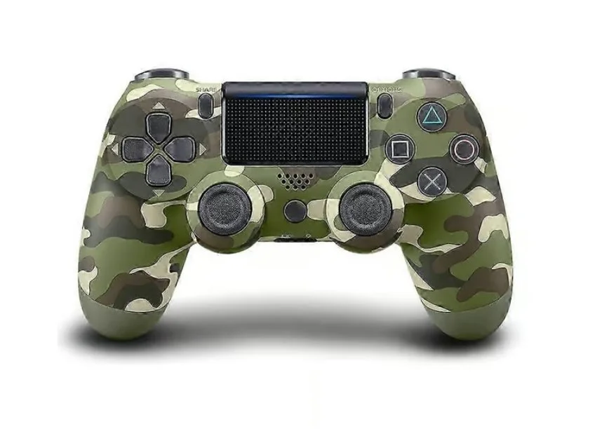 2-PCS-PS4-kontroller-Double-Shock-trådlös-Svart