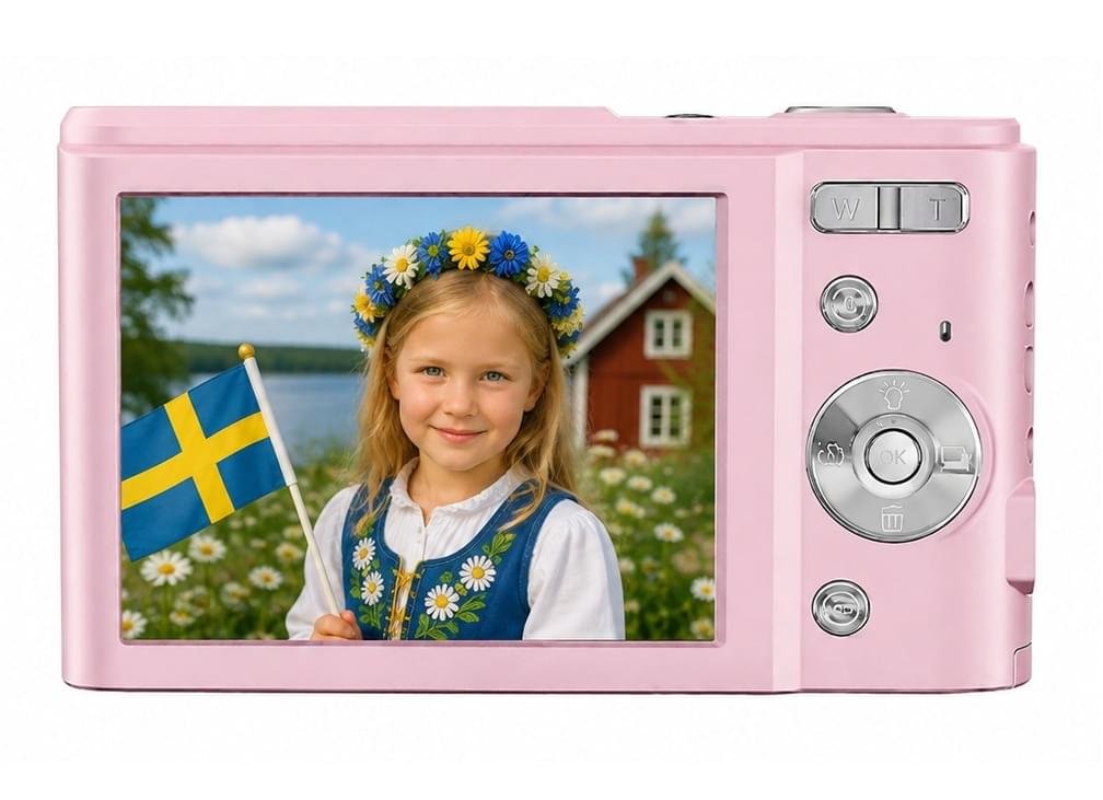 Digitalkamera – 36MP, 16× zoom, 2.7K Full HD Pink