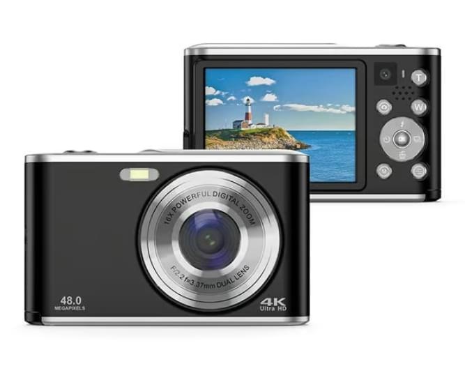 4K 48MP digitalkamera med 16× zoom, webbkamerafunktion och 32GB SD-kort – svart 4K 48MP digitalkamera med 16× zoom, webbkamerafunktion och 32GB SD-kort – svart